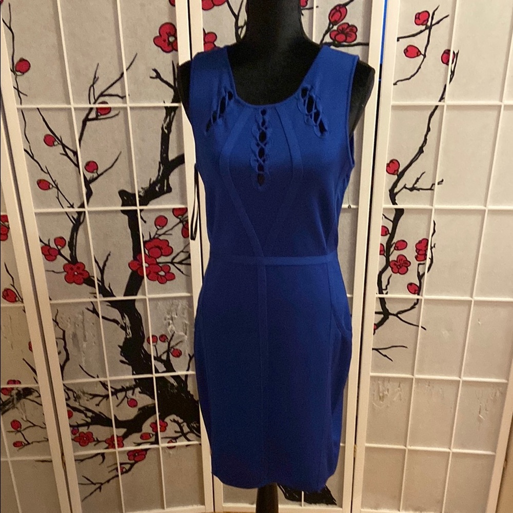 Guess Royal Blue Midi Dress